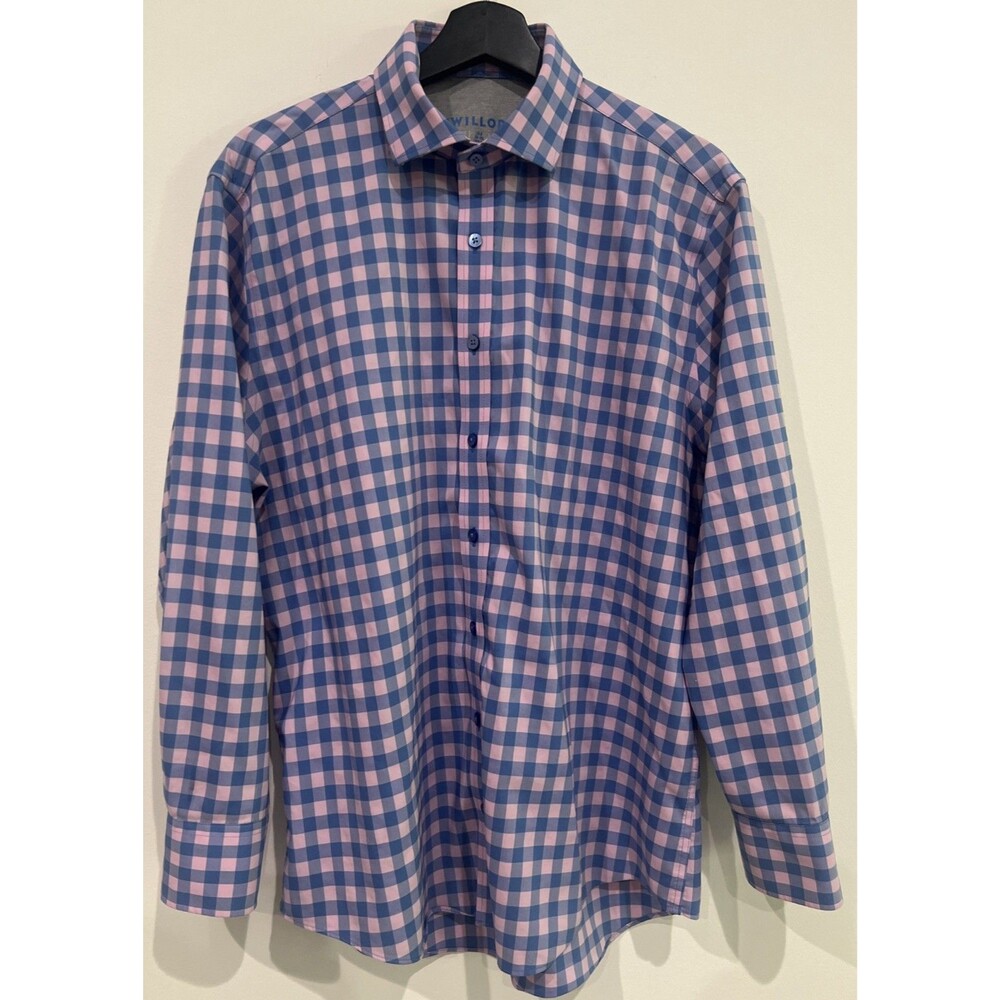 Twillory Shirt Mens Large 16.5/32-33 Tailored Fit Athletic Performance Button Up